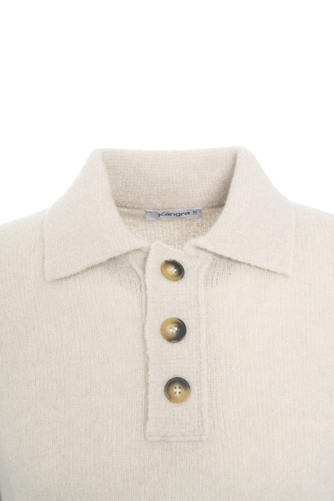 Wool polo sweater