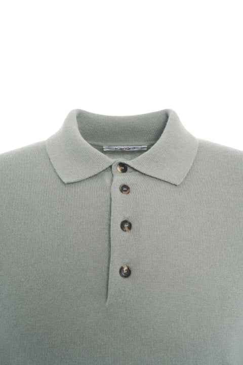 Maglia polo in cashmere