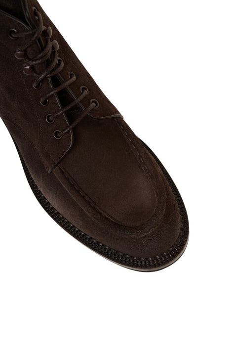 Suede lace-up boots