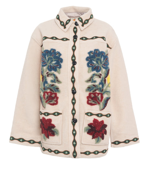 Cappotto con ricami