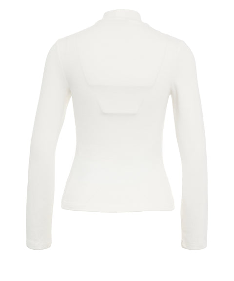 T-shirt a maniche lunghe con applicazione floreale