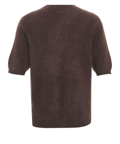 Maglia in cashmere a maniche corte