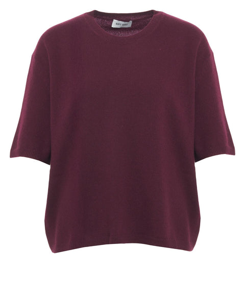 Cashmere short-sleeved sweater