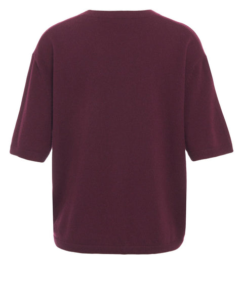 Cashmere short-sleeved sweater