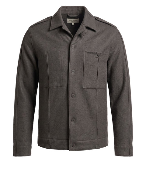 Wool jacket with epaulettes