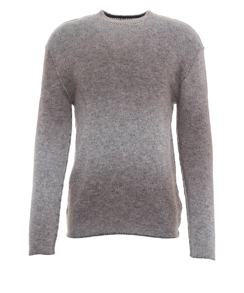 Pullover in wool blend with alpaca