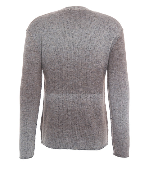 Pullover in wool blend with alpaca