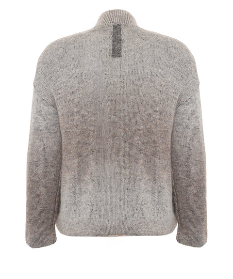 Strickjacke mit Stehkragen