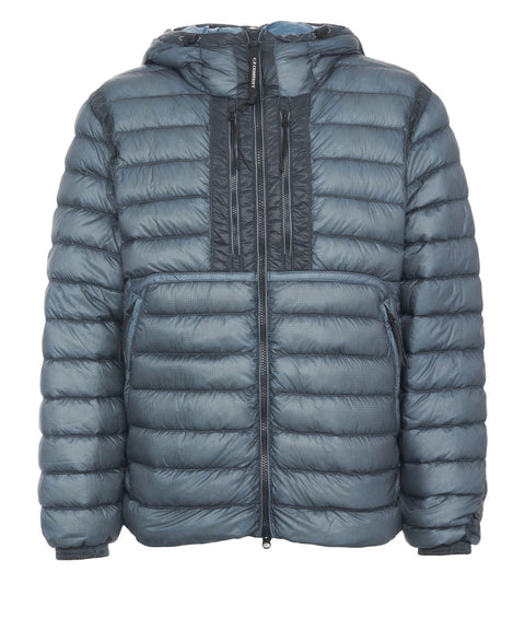Puffer jacket with goggles