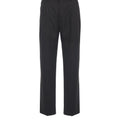 Pleated pinstripe trousers