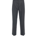 Pleated pinstripe trousers