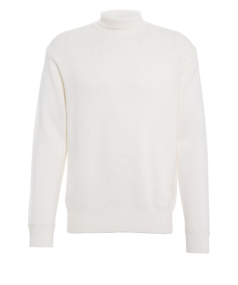 Rollkragenpullover aus Wolle