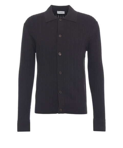 Cardigan con colletto a polo