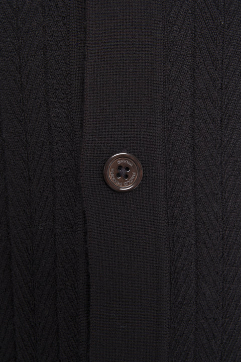 Cardigan con colletto a polo
