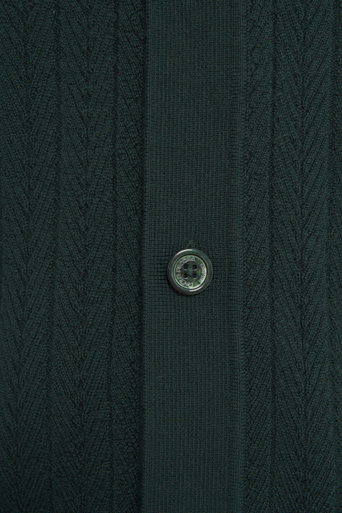 Cardigan con colletto a polo