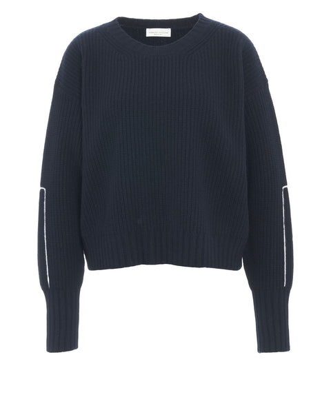 Maglione con dettagli in maglia