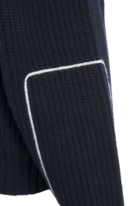 Maglione con dettagli in maglia