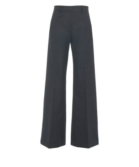 Pantaloni a gamba larga in misto lana