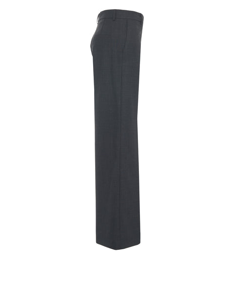 Pantaloni a gamba larga in misto lana