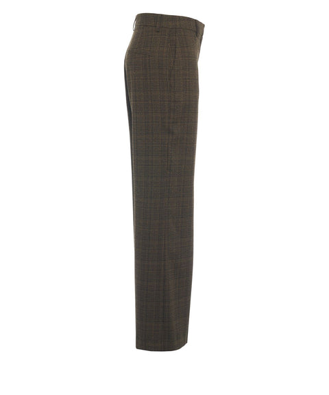 Trousers with check pattern