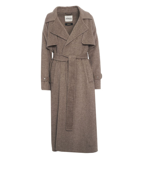 Coat with waist belt