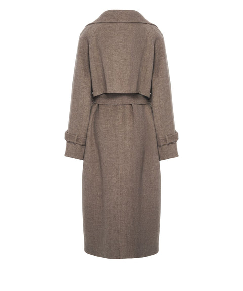 Coat with waist belt