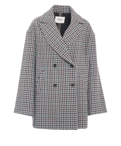 Blazer with check pattern
