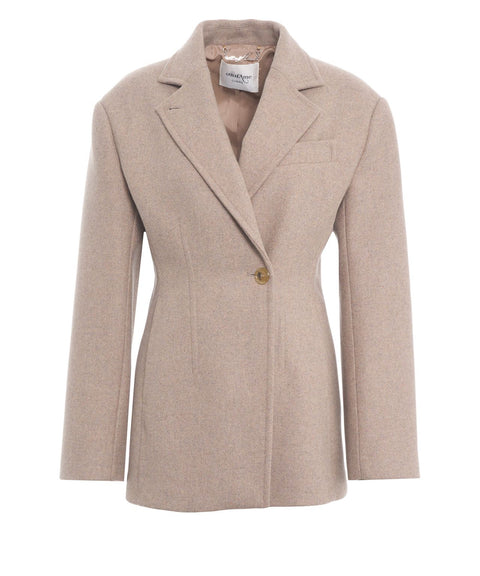 Mantel aus Wolle im Blazer-Stil