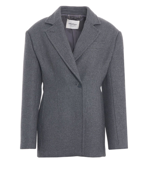 Mantel aus Wolle im Blazer-Stil