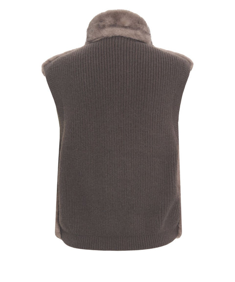 Faux fur vest