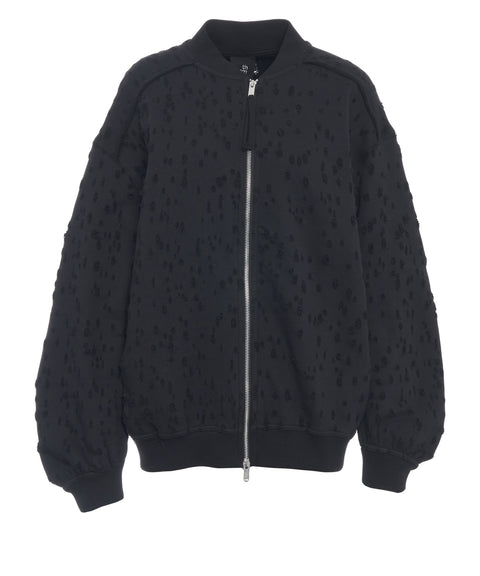 Sweatjacke mit Nahtdetails