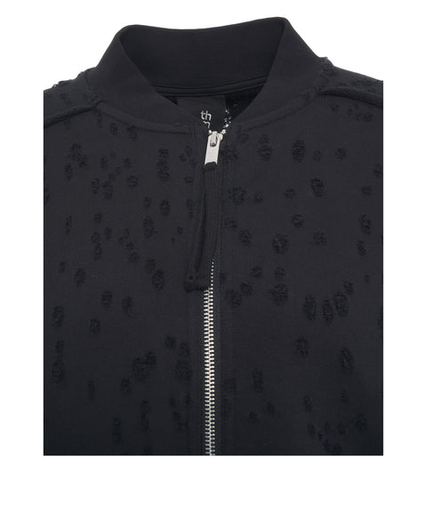 Sweatjacke mit Nahtdetails