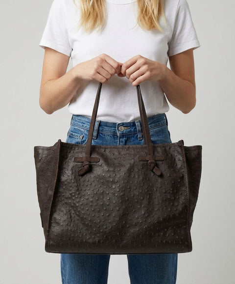 Leather shopper