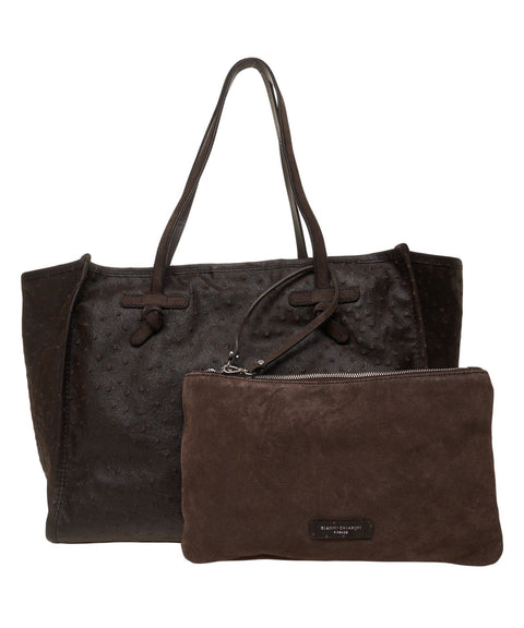 Leather shopper