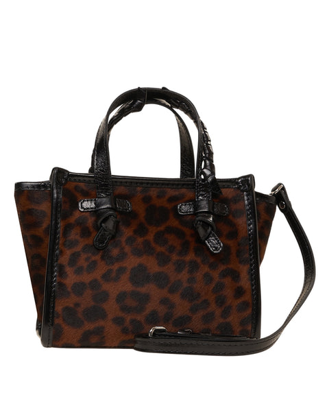 Borsa a mano con stampa animalier