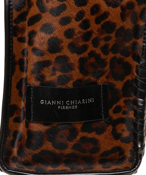 Borsa a mano con stampa animalier