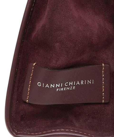 Borsa a mano in pelle scamosciata