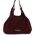 Borsa a mano in pelle scamosciata