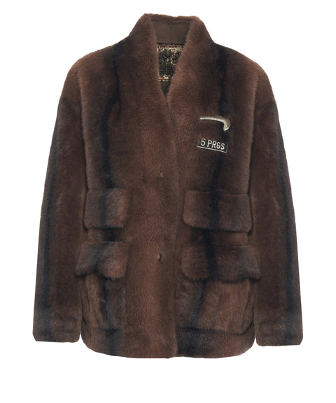 Jacke aus Kunstpelz