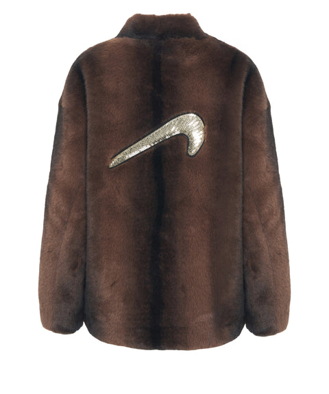 Jacke aus Kunstpelz