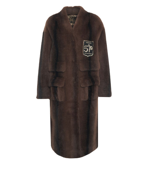Cappotto con patch logo