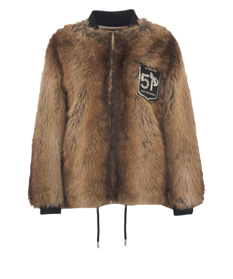 Faux fur jacket