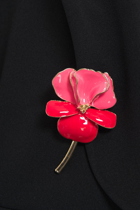 Blazer mit floralen Applikationen