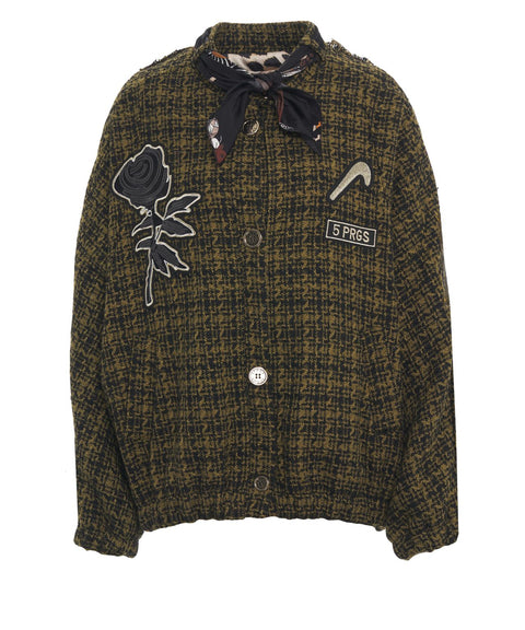 Jacke mit dekorativen Applikationen