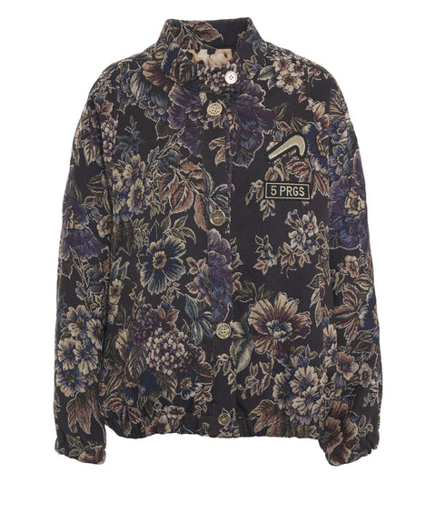 Bomber Jacke mit Blumenmuster