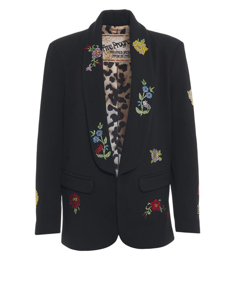 Blazer mit Strass-Applikationen