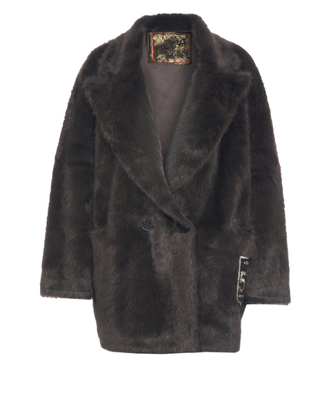 Jacke aus Kunstpelz