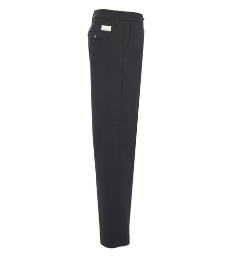Stitched creases trousers 'Meteorite'