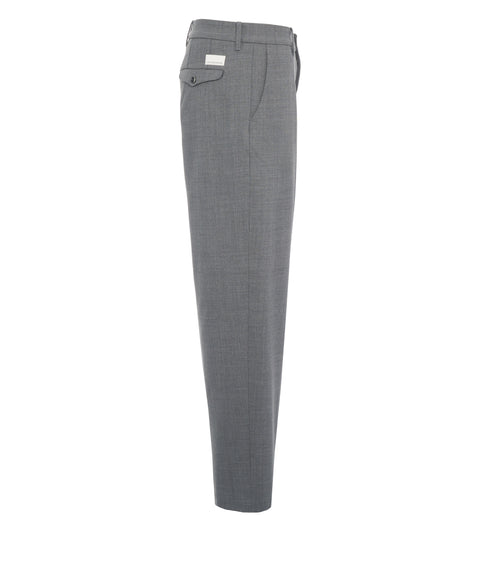 Pantaloni con pieghe cucite 'Meteorite'