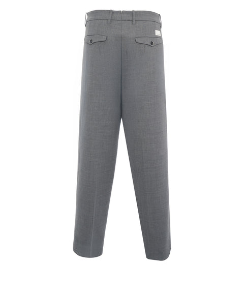 Pantaloni con pieghe cucite 'Meteorite'